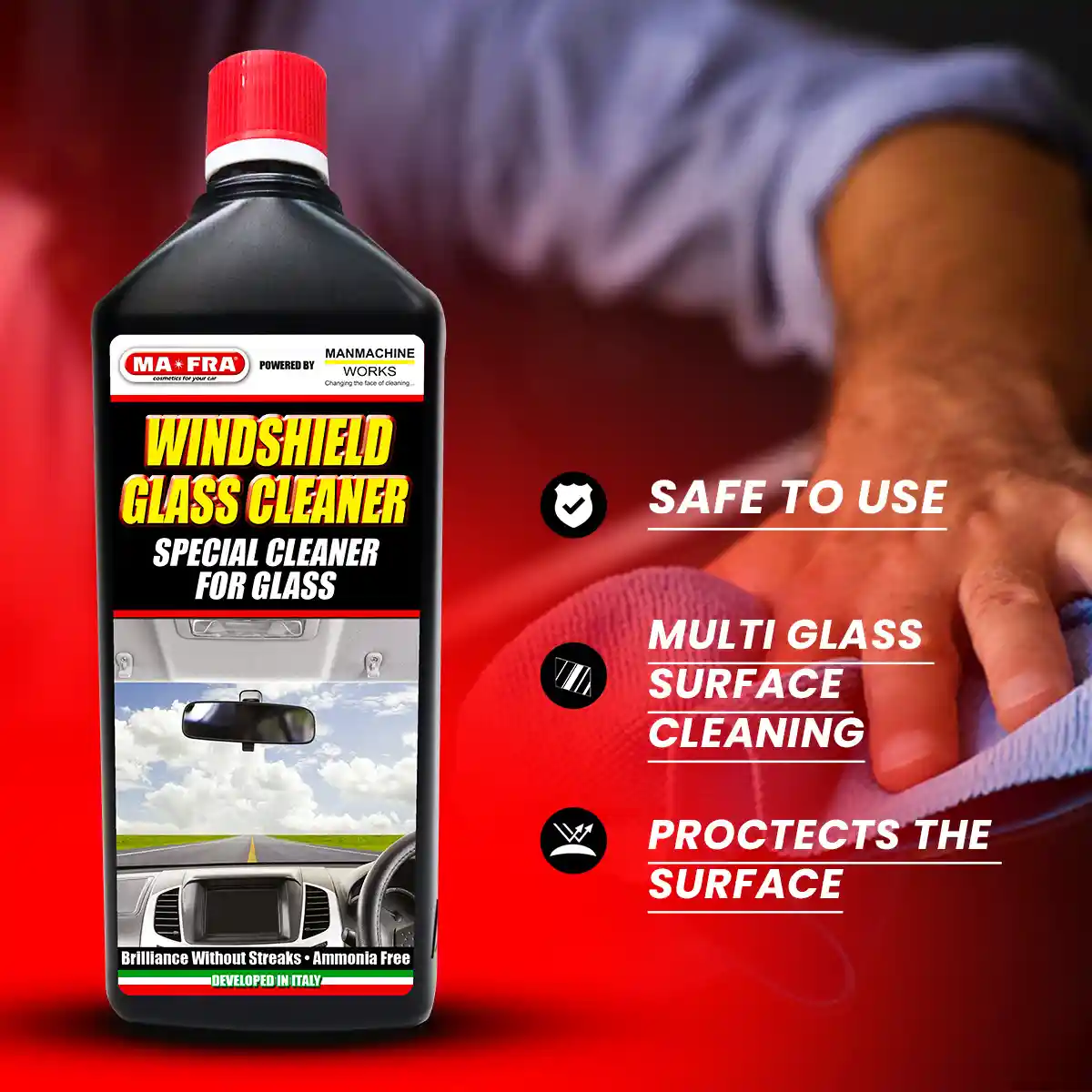 Windshield Glass Cleaner and Glass Cleaner for Professional Glass Care