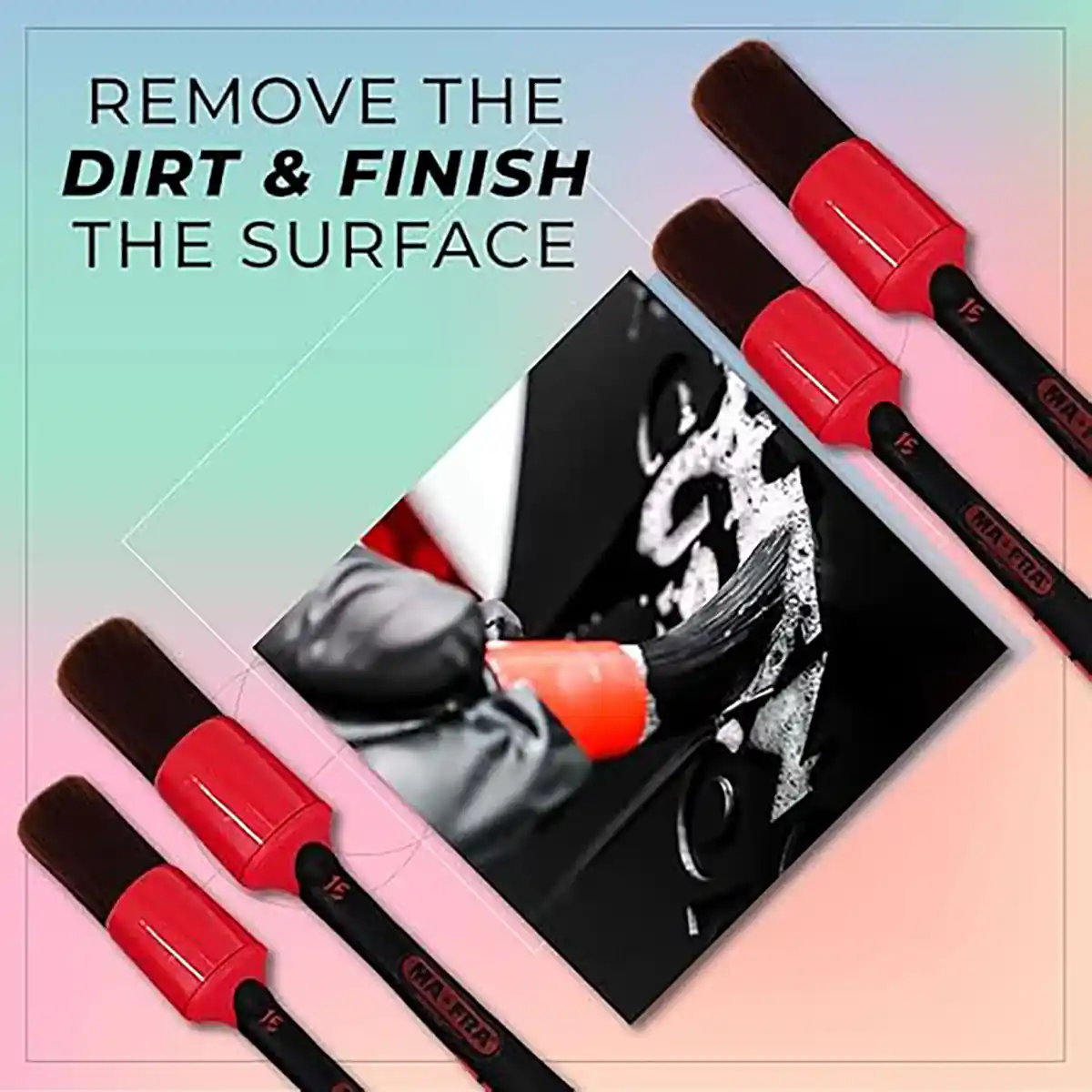 Brush Red - Exterior 24 mm and Brush for Professional Detailing Tools