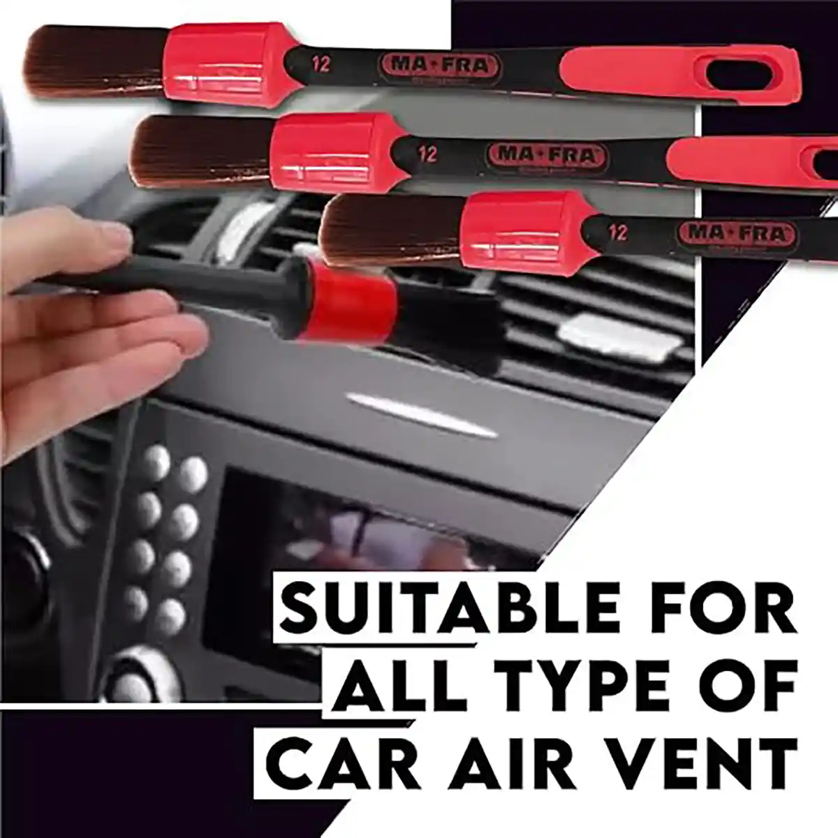 Brush Red - Exterior 16 mm and Brush for Professional Detailing Tools