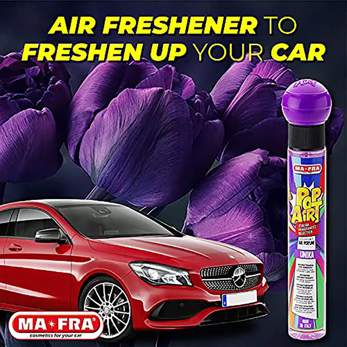 POP ART Car Perfumes (Various Scents) and Car Perfume for Professional Interior Care