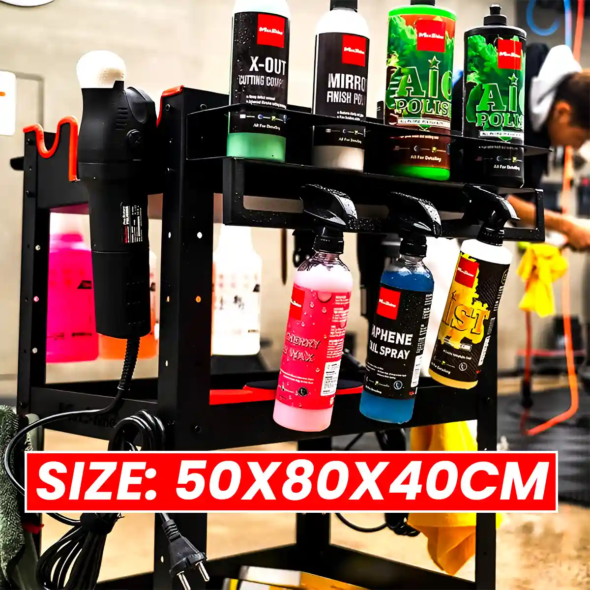 Premium Detailing Rolling Trolley and Mobile Storage for Car Detailing Tools