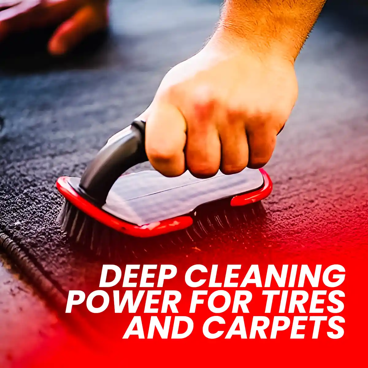 Tire & Carpet Scrub Brush and Heavy Duty for Deep Cleaning