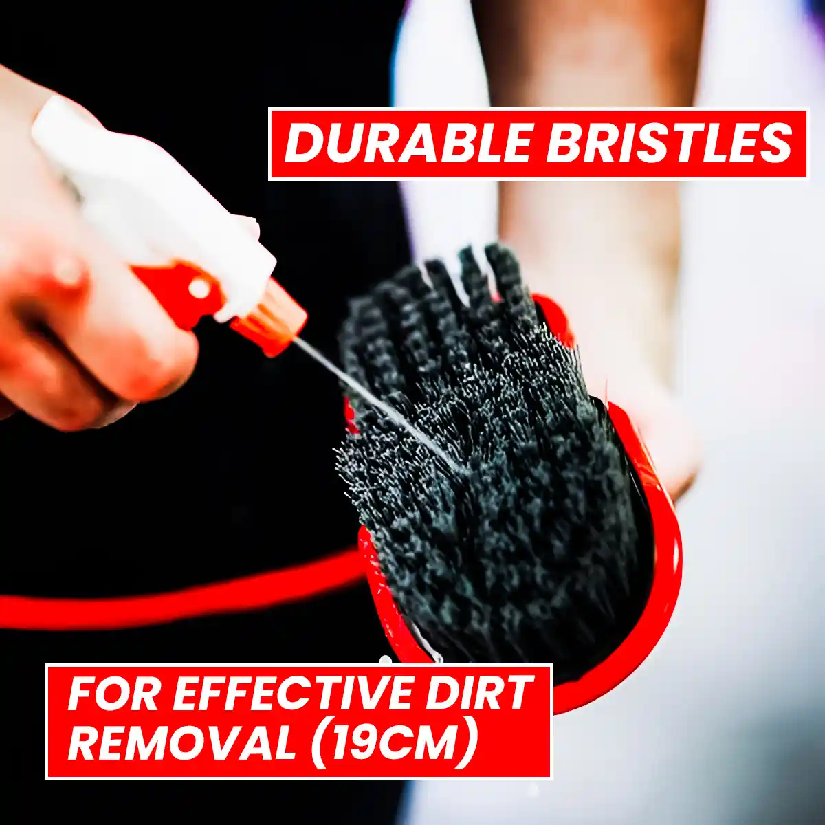 Tire & Carpet Scrub Brush and Heavy Duty for Deep Cleaning