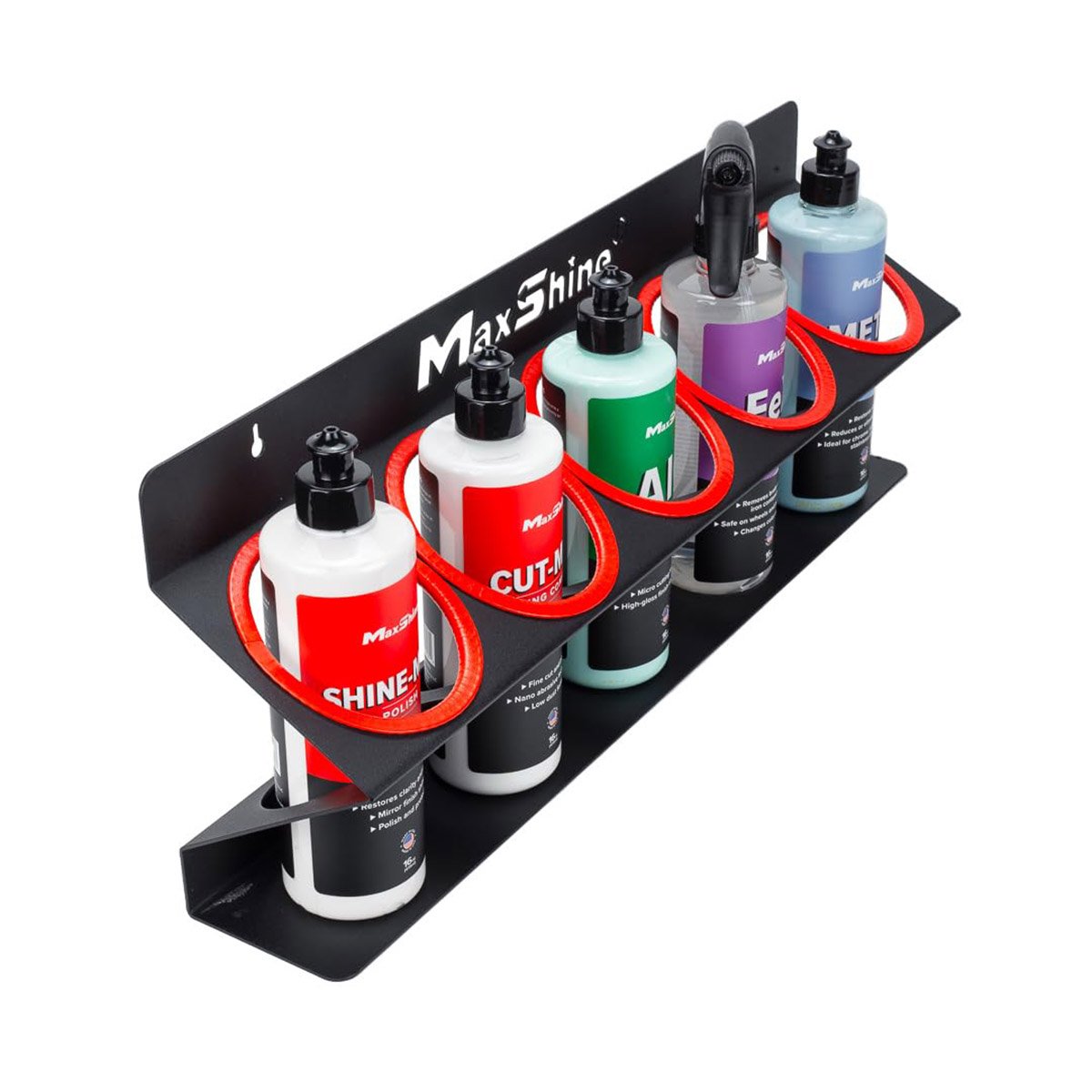 Spray Bottle and Compound Holder and Wall Mounted Organizer for Detailing Tools